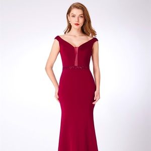 Simple V Neck Short Sleeve Dress With Beaded Waist